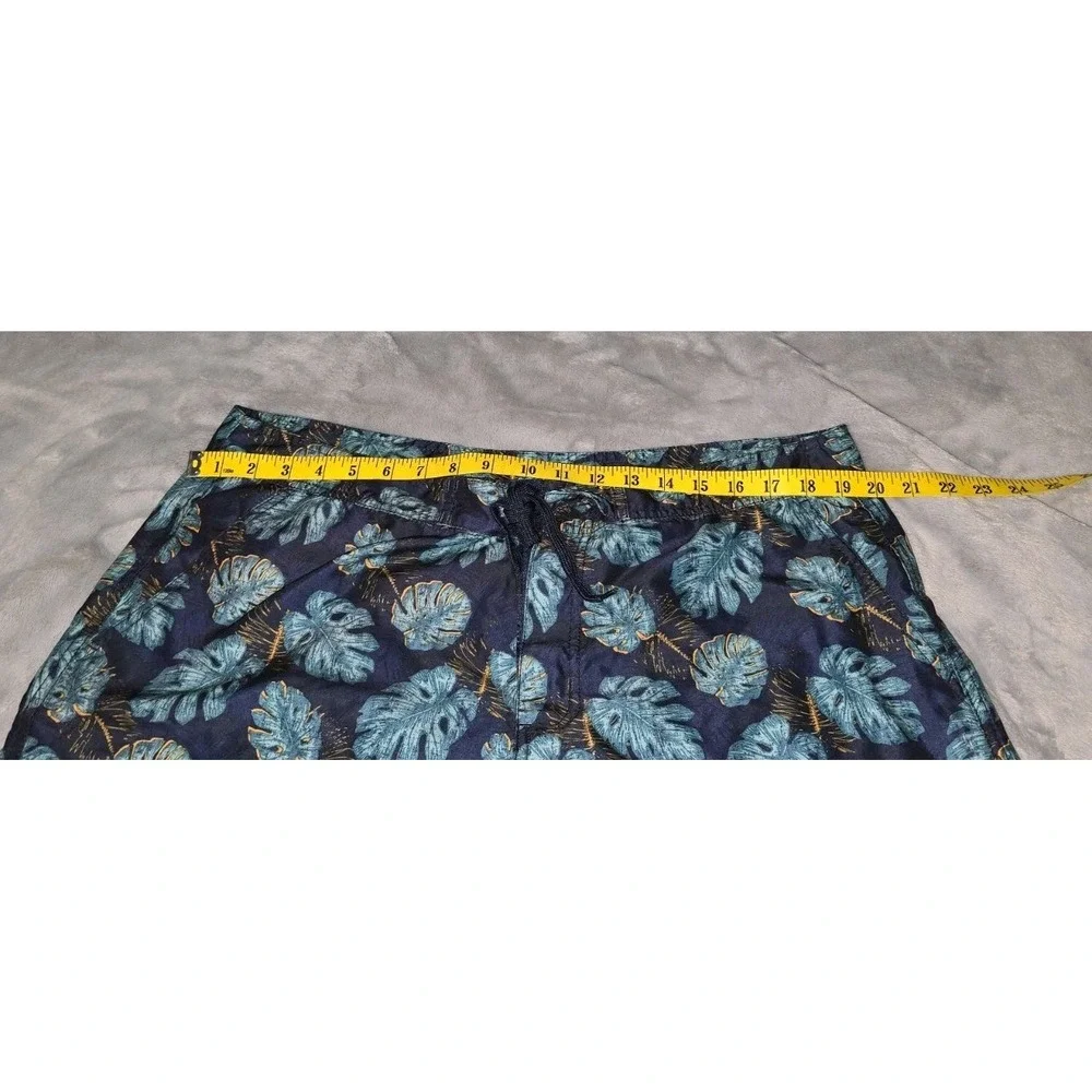 Mountain Warehouse Mens XL Board Shorts Navy Teal Tropical Swim Trunks